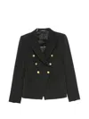 Tagliatore Double-breasted Peak-lapels Suit In Black