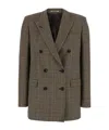 Tagliatore Jasmine Double-breasted Check-pattern Jacket In Brown