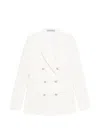 Tagliatore Double Breasted Jacket Structured Front Pockets In White
