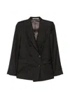 Tagliatore Double-breasted Suit In Brown