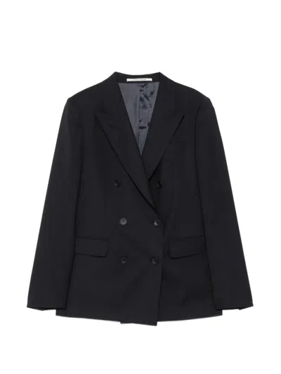 Tagliatore Double-breasted Suit In Black
