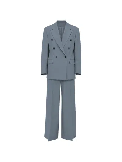 Tagliatore Double-breasted Suit In Blue