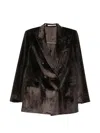 Tagliatore Corduroy Double-breasted Suit In Brown
