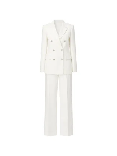 Tagliatore Double-breasted Suit In White