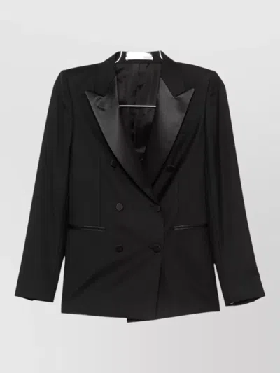 TAGLIATORE DOUBLE-BREASTED VIRGIN WOOL SUIT JACKET