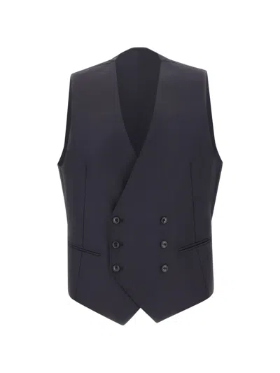 Tagliatore Double-breasted Waistcoat In Black