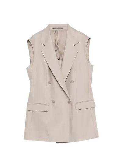 Tagliatore Double-breasted Waistcoat In Neutral