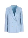 Tagliatore Doublebreasted Wool Jacket In Blue