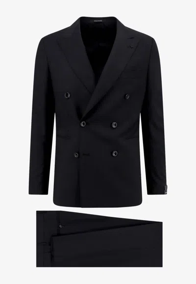 Tagliatore Double-breasted Wool Suit In Multi