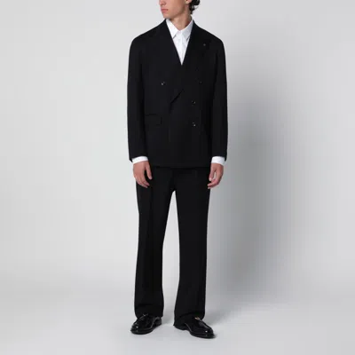 Tagliatore Double-breasted Wool Suit For Men In Black