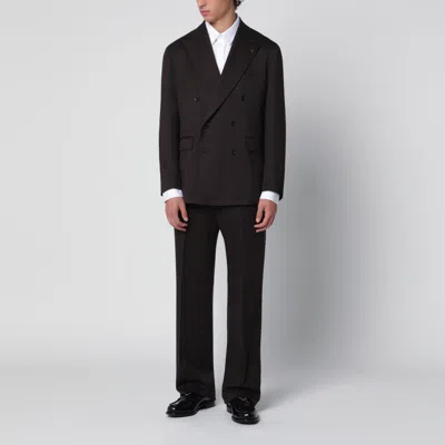 Tagliatore Double-breasted Wool Suit For Men In Animal Print
