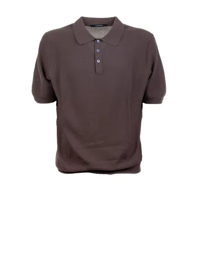 Tagliatore Dove Grey T-shirts And Polos In Brown
