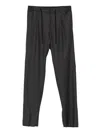 Tagliatore Drawstring Pleated Trousers In Black