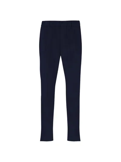 Tagliatore Drawstring Velvet Trousers In Blue