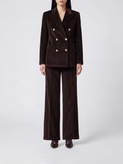 Tagliatore Dress Woman Color Dark In Brown