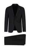 Tagliatore Smoking Whit Vest In Black