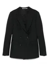 Tagliatore Double-breasted Suit In Black