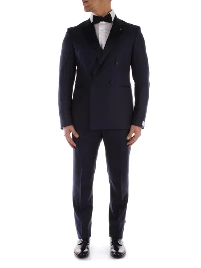 Tagliatore Dresses In Blu Marine Blu