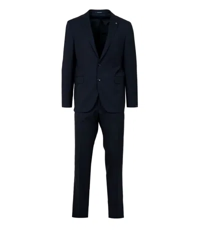 Tagliatore Dresses Blue In Black