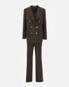 Tagliatore Pinstripe-pattern Suit In Brown