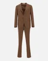 Tagliatore Single-breasted Brown Wool Suit In Brown