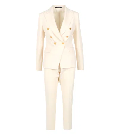 Tagliatore Dresses Cream In Neutral