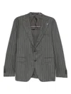 Tagliatore Pinstripe Single-breasted Suit In Gray