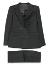 Tagliatore Double-breasted Evening Suit In Gray