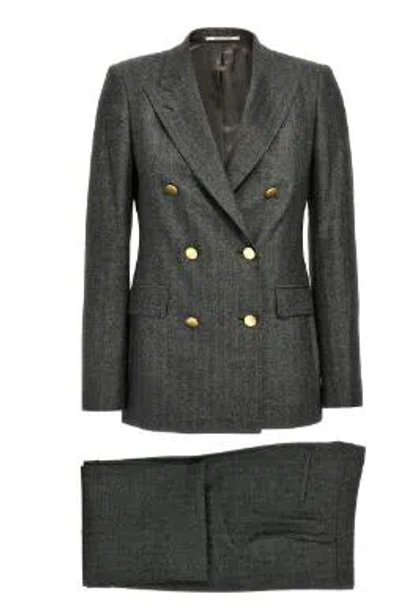 Tagliatore Women Dark Grey 2peice Suit In Multicolor
