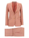Tagliatore Parisian Single-breasted Suit Flap Pockets In Pink