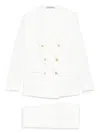 Tagliatore Double-breasted White Jacket With Gold-tone Buttons In White