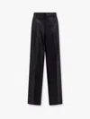Tagliatore Ebony Pinstripe Viscose And Linen Trouser