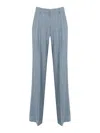 Tagliatore Ebony Trousers In Linen And Cotton