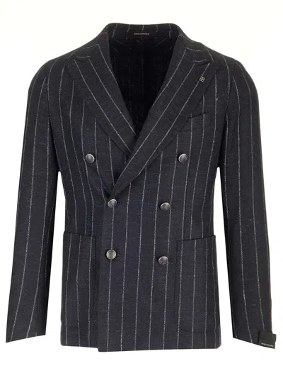Tagliatore Ecru Montecarlo Jacket In Black