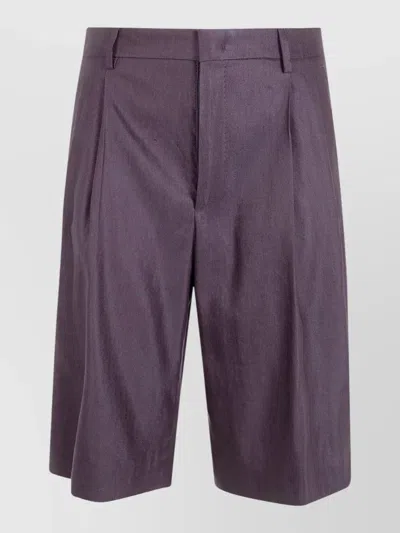 Tagliatore Effie Tailored Womens Bermuda Shorts In Purple