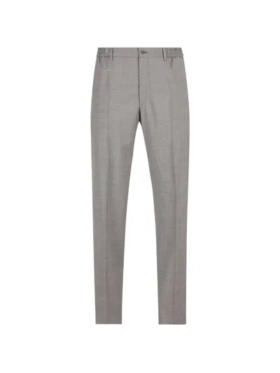 Tagliatore Elasticated-waistband Trousers In Gray