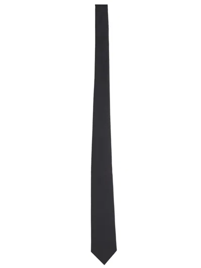 Tagliatore Elegant Satin Tie For Men In Black