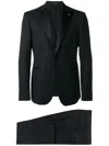 Tagliatore Tailored Black Virgin Wool Suit Set In Black