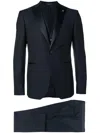 Tagliatore Three-piece Tailored Suit In Rich Blue Virgin Wool In Blue