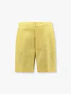Tagliatore Elle Viscose Blend Shorts In Yellow