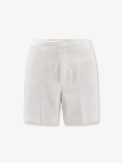 Tagliatore Elle Viscose Blend Shorts In White