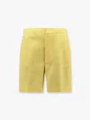 Tagliatore Elle Viscose Blend Shorts In Yellow