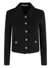Tagliatore Tailored Black Wool Jacket With Classic Collar In Black