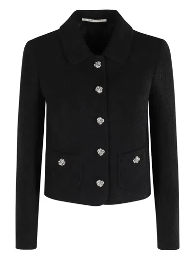 TAGLIATORE EMBELISHED-BUTTON JACKET