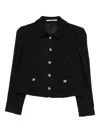 Tagliatore Embellished-button Tweed Jacket In Black