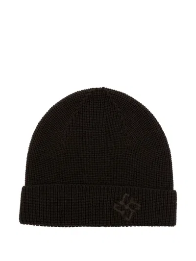 Tagliatore Embroidered Beanie In Brown