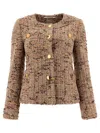 Tagliatore Beverly Jacket In Boucle Wool And Lurex