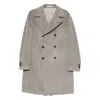 Tagliatore Flap-pocket Double-breasted Coat In Gray