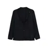 Tagliatore Navy Blue Single-breasted Wool And Cashmere Jacket In Blue