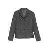 Tagliatore Tailored Gray Jacket With Notched Collar In Black